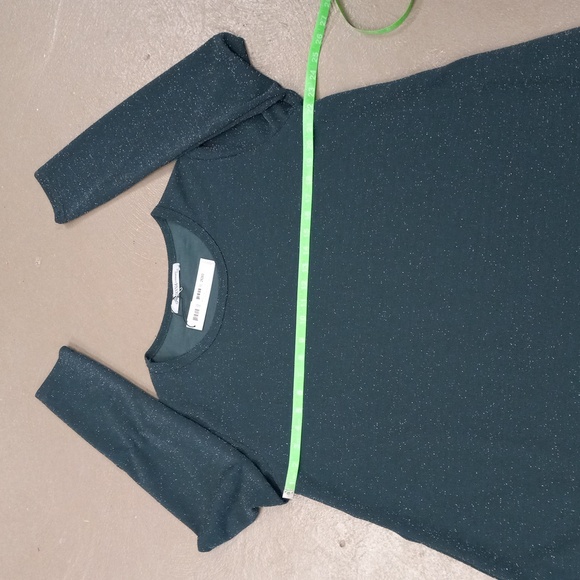 Arianna By Howard's Shimmery Emerald Colored Shirt /Dress With Pockets - Picture 3 of 12